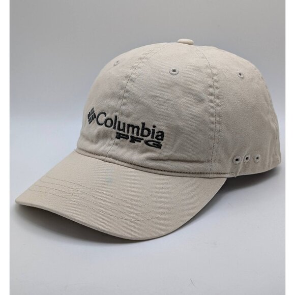 Columbia PFG Hat Cap Strap Back OSFM Unisex Khaki Tan Beige Fishing Hiking - Picture 1 of 5